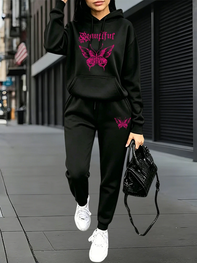 Women'S Fashion Hoodie - Autumn Winter Daily Casual Sports Jogger