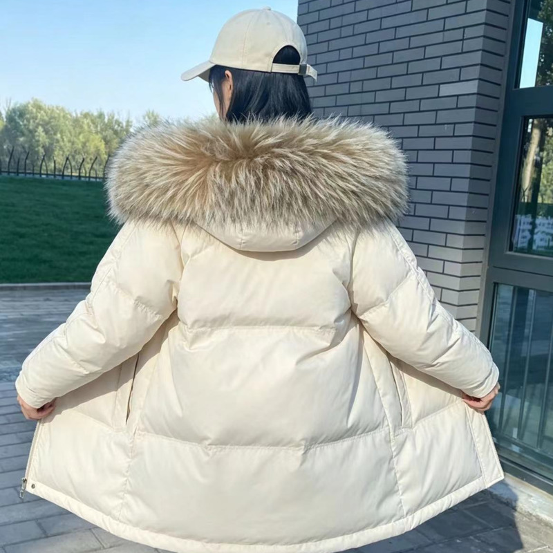 Women'S Fashion Hoodie - Raccoon Fur Collars For Jacket Women's