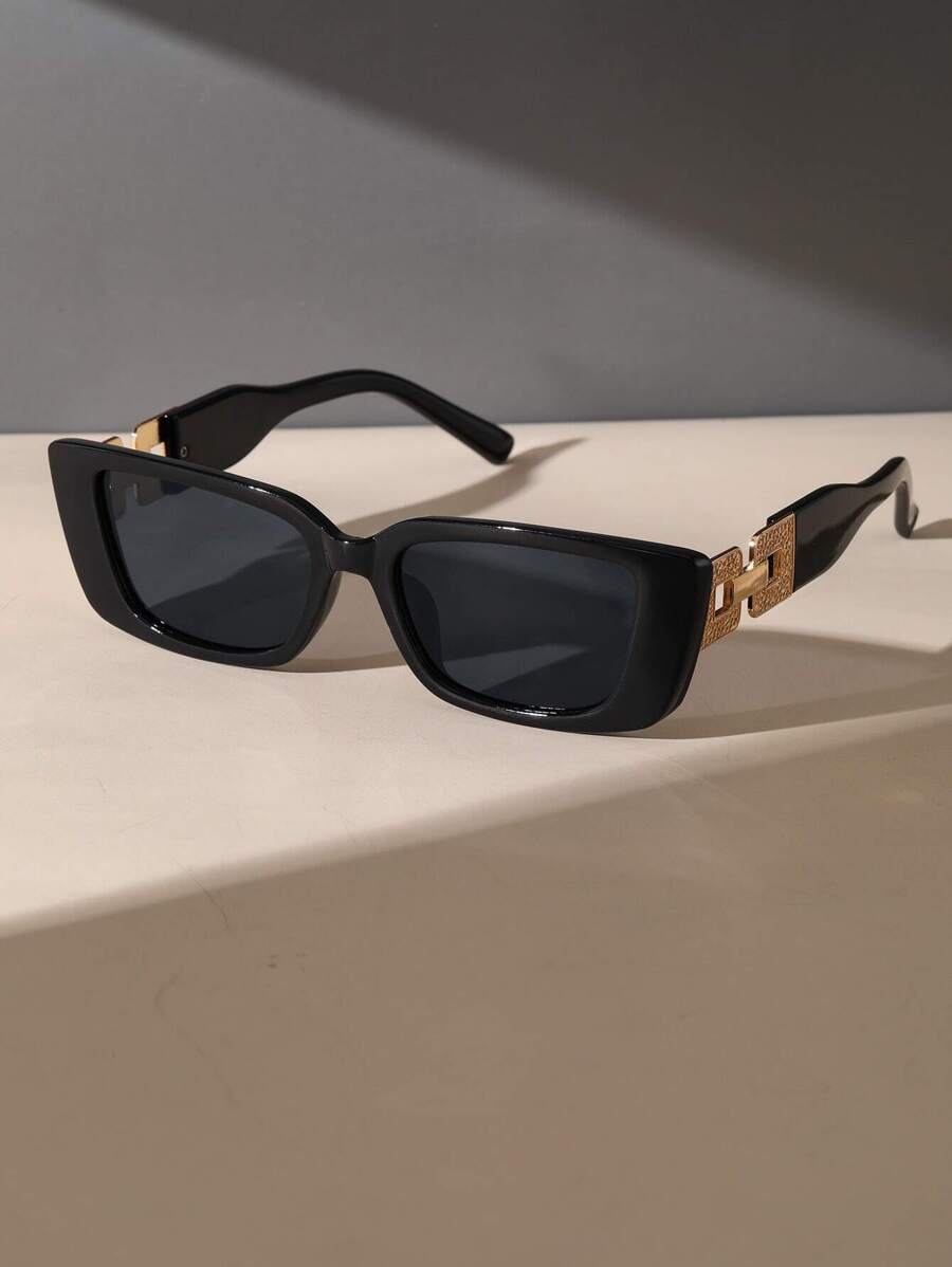 Women'S Fashion Eyeglass Frames - 1pair Vintage Plastic Frame Geometric Eyeglasses