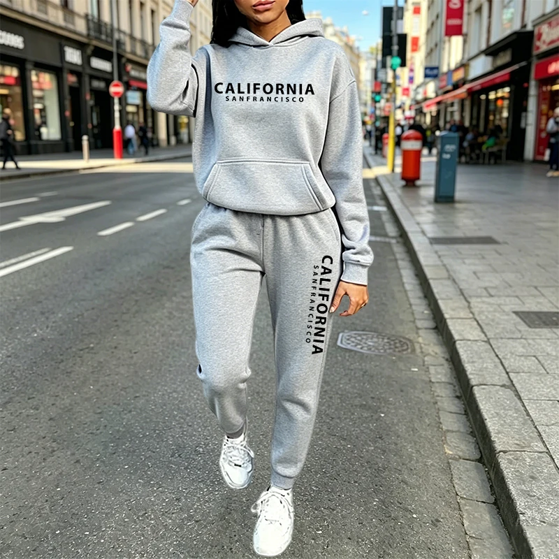 Women'S Fashion Hoodie - Urban Casual Fashion Hoodie Jogger Suit