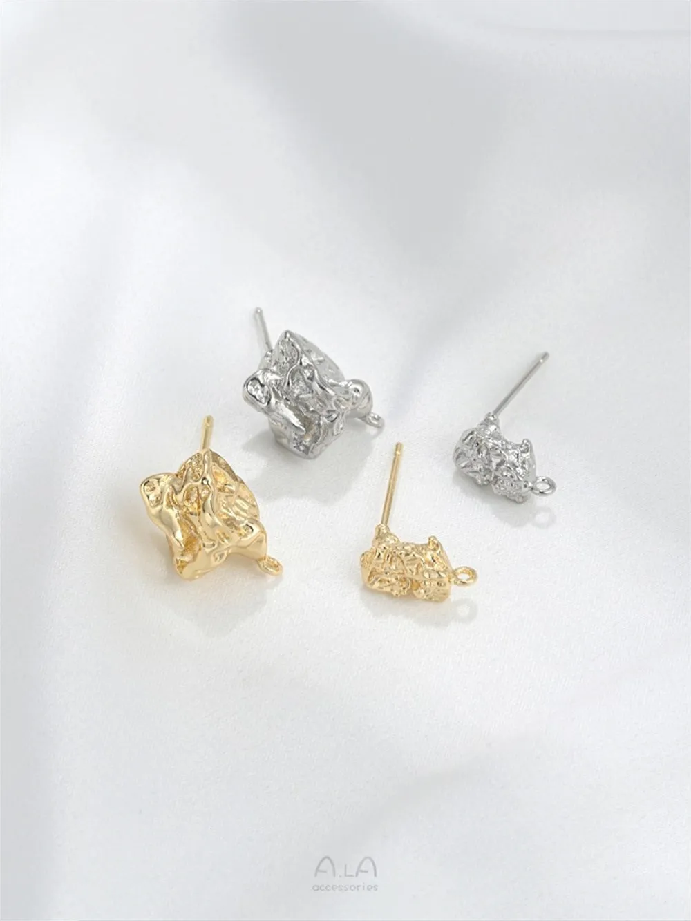 Women'S Fashion Rings Gold - 14K Gold Color Irregular Shaped Lava