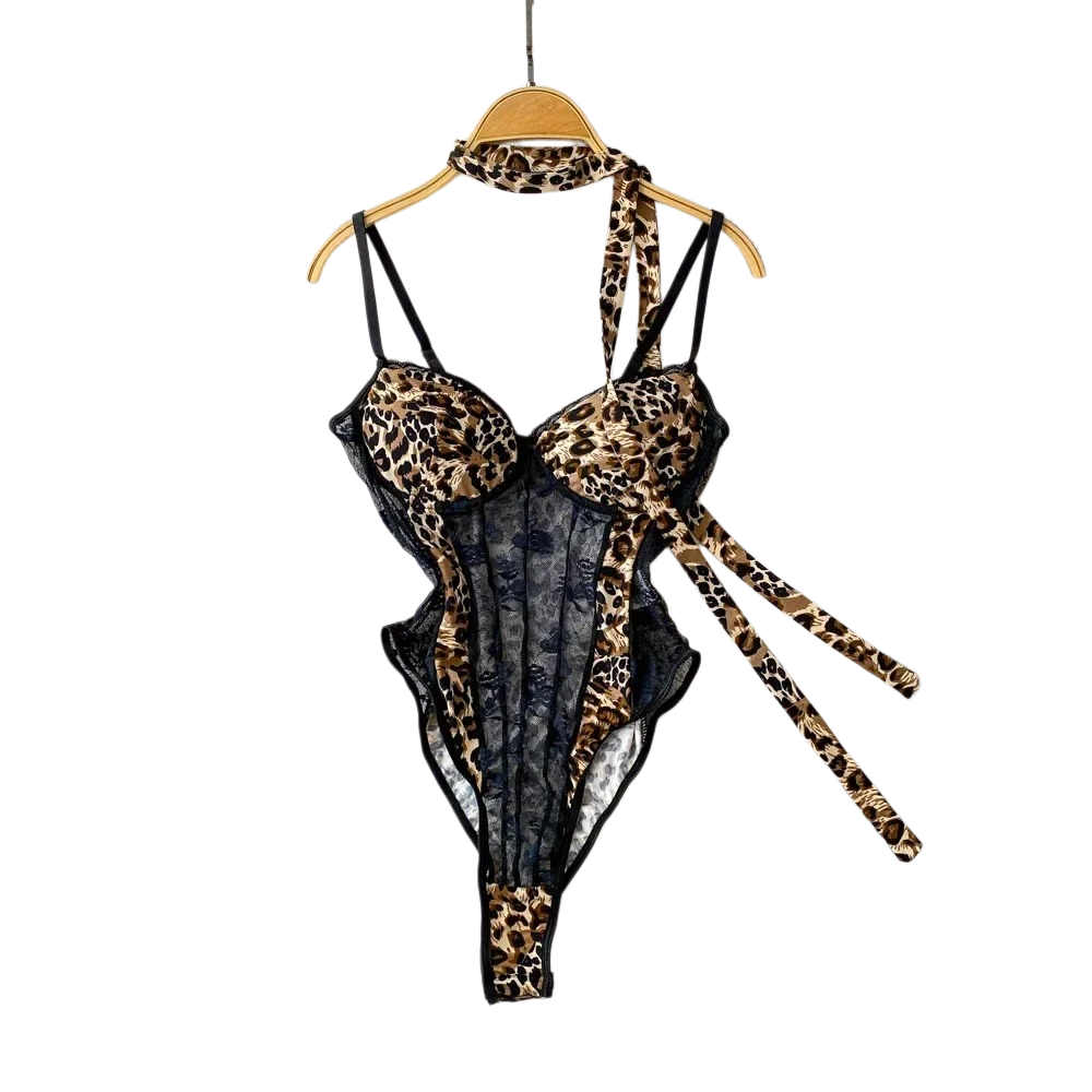 Women Fashion Necklace - Women Hotsweet V-neck Leopard Slim Vintage