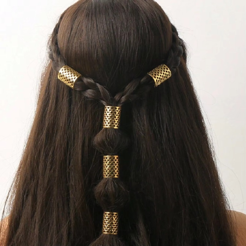 Women'S Fashion Rings Gold - 5pcs Hollow Pattern Gold Metal Hair