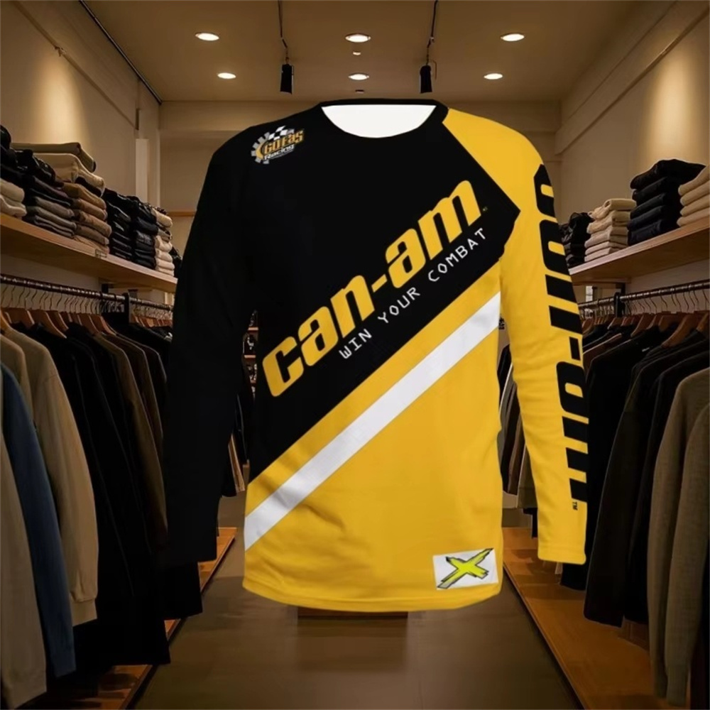 Women And Men Fashion - Motorcycle Racing Long Sleeve Round Neck