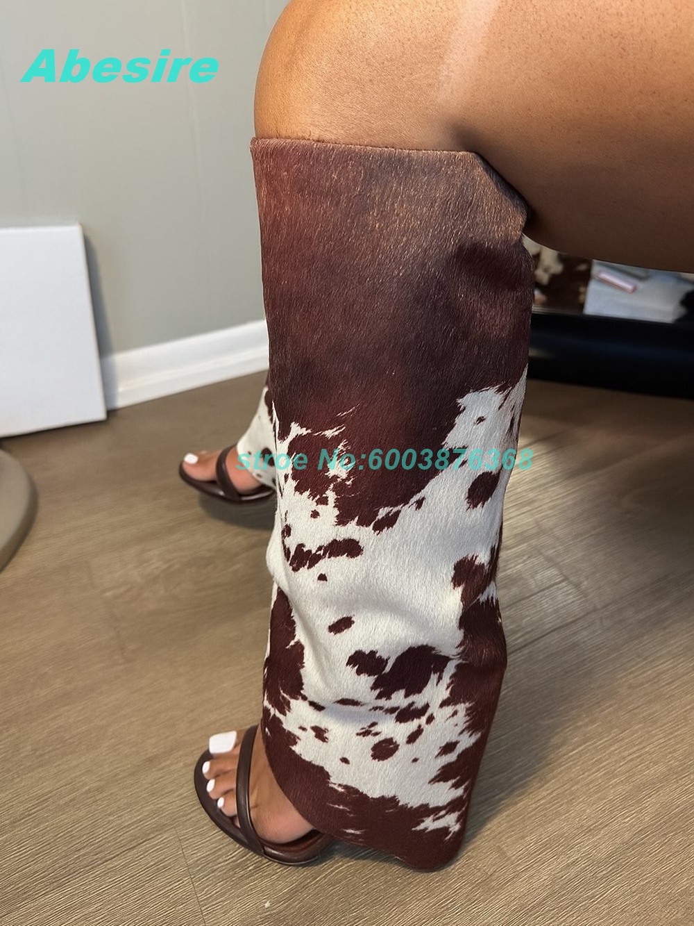 Cow Pattern Patchwork Suede Sa - Women'S Fashion Show ulasan dan harga