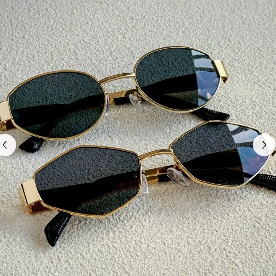 Trendy Round Frame Metal Sungl - Women'S Fashion Eyeglass Frames ulasan dan harga