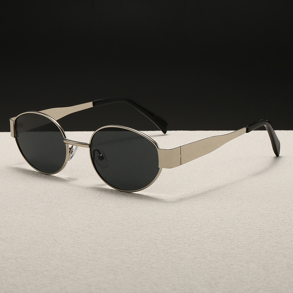 Trendy Round Frame Metal Sungl - Women'S Fashion Eyeglass Frames ulasan dan harga