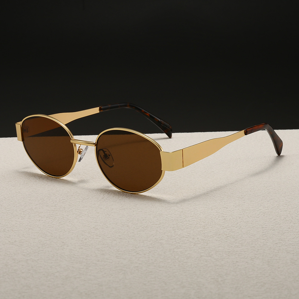 Trendy Round Frame Metal Sungl - Women'S Fashion Eyeglass Frames ulasan dan harga