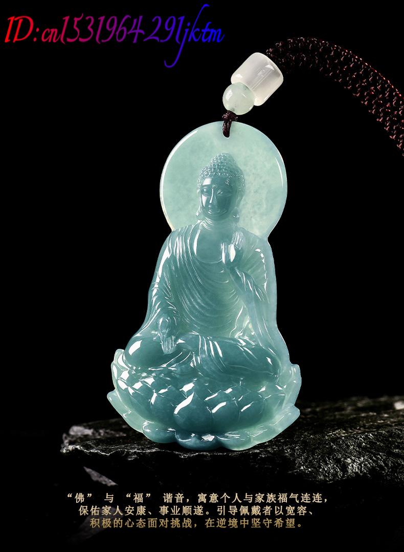Natural Burmese Jadeite Buddha - Women Fashion Necklace ulasan dan harga