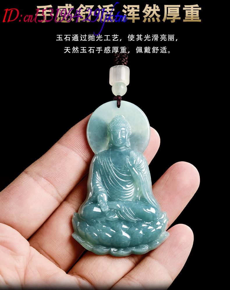 Natural Burmese Jadeite Buddha - Women Fashion Necklace ulasan dan harga