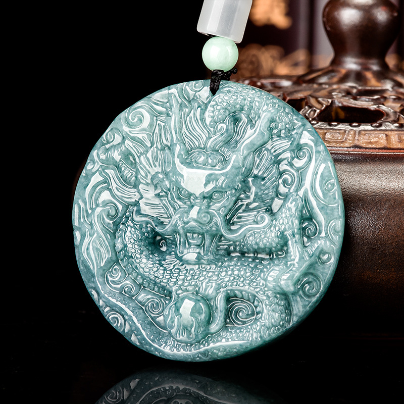 Burmese Jadeite Dragon Pendant - Women Fashion Necklace ulasan dan harga