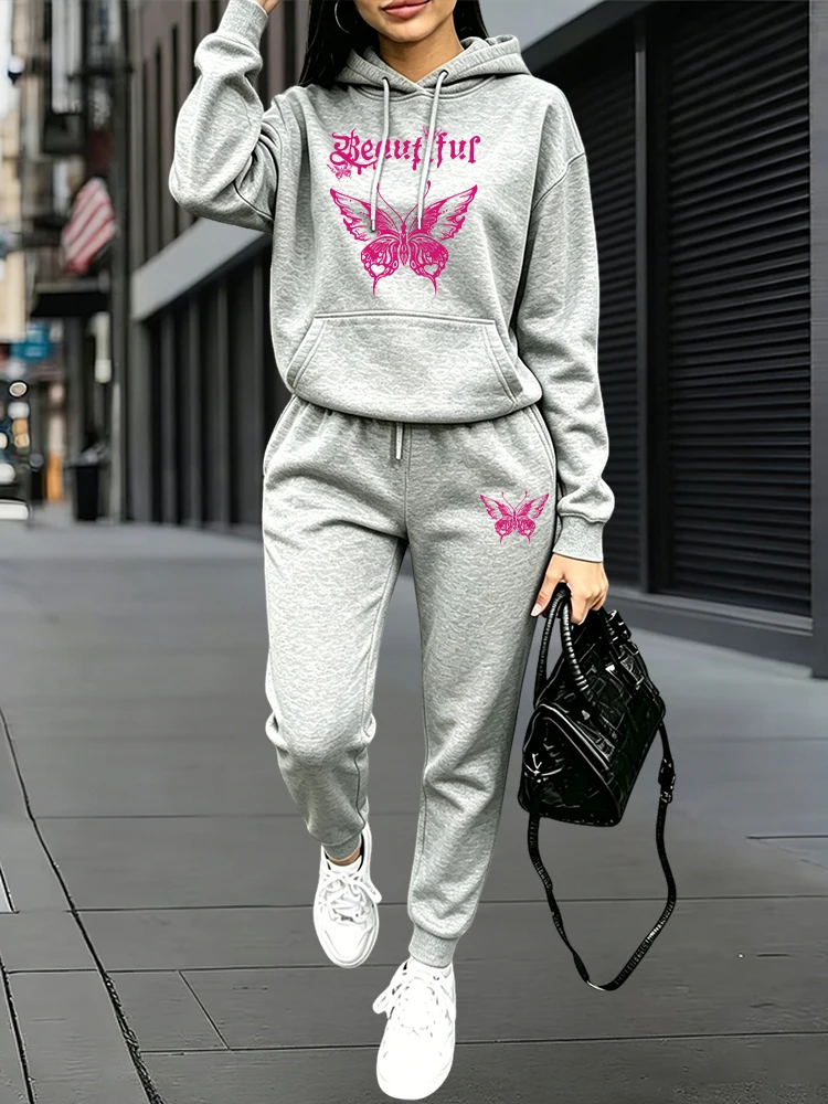 Autumn Winter Daily Casual Spo - Women'S Fashion Hoodie ulasan dan harga