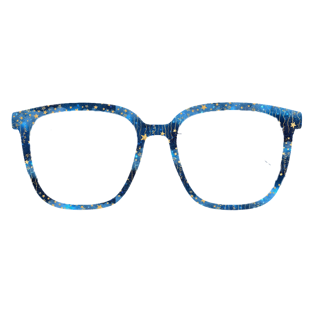 Starry Sky Star Print Square E - Women'S Fashion Eyeglass Frames ulasan dan harga