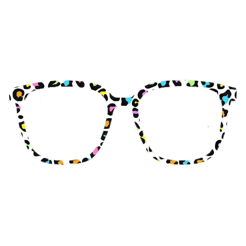 Trendy Rainbow Leopard Print S - Women'S Fashion Eyeglass Frames ulasan dan harga