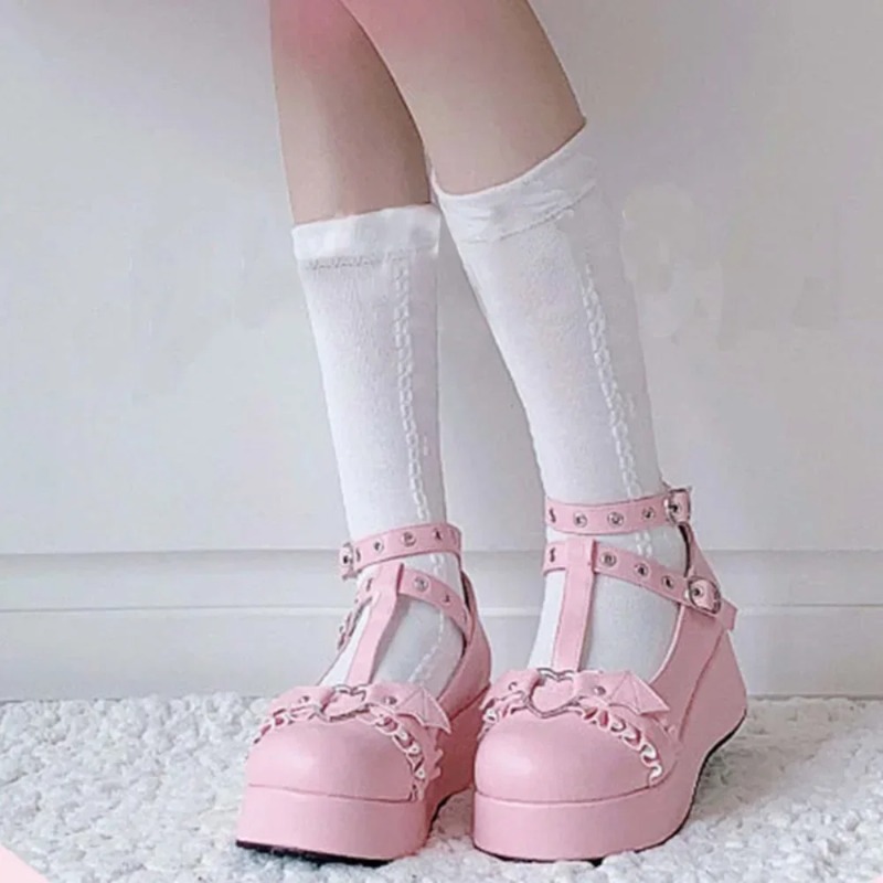 New Sweet Heart Buckle Wedges  - Women'S Fashion Shoes ulasan dan harga