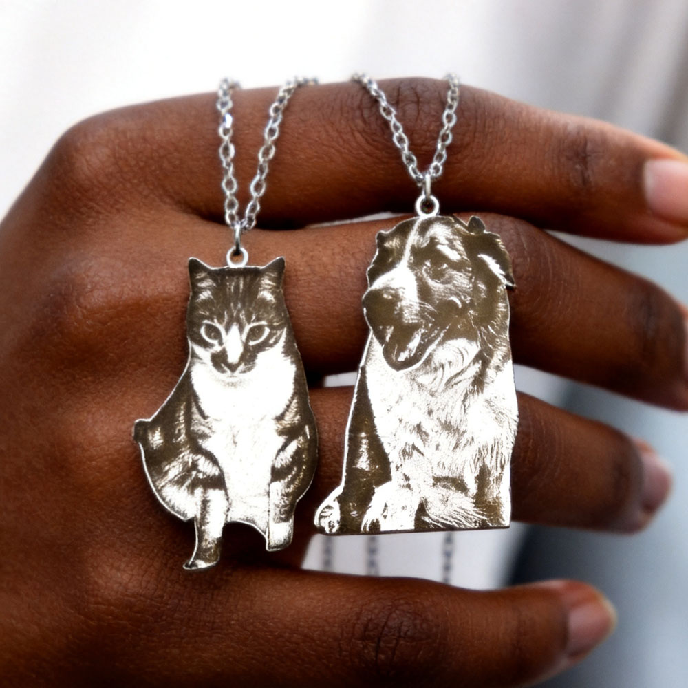 Custom Engrave Pet Photo Neckl - Fashion Women Picture ulasan dan harga