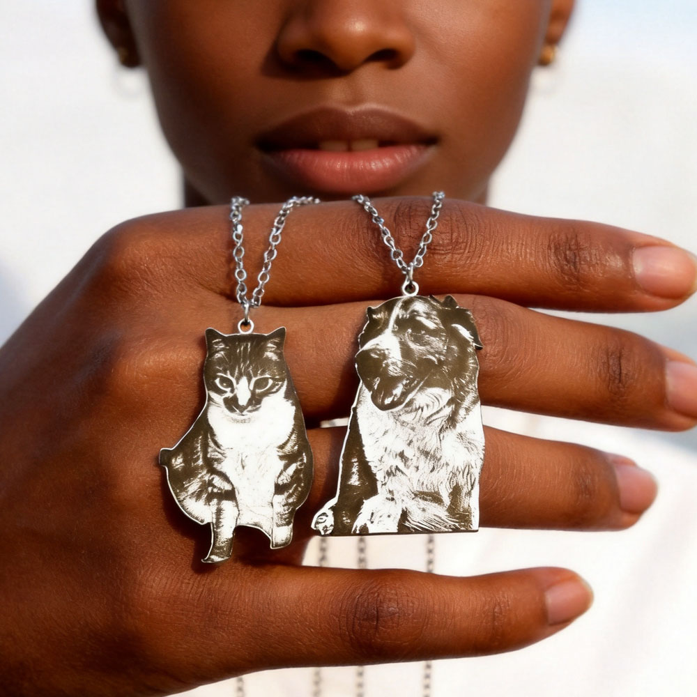 Custom Engrave Pet Photo Neckl - Fashion Women Picture ulasan dan harga