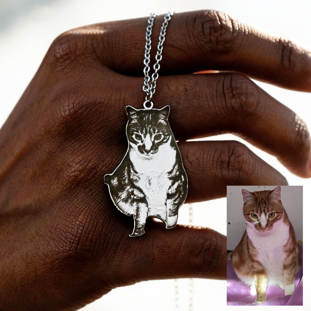Custom Engrave Pet Photo Neckl - Fashion Women Picture ulasan dan harga
