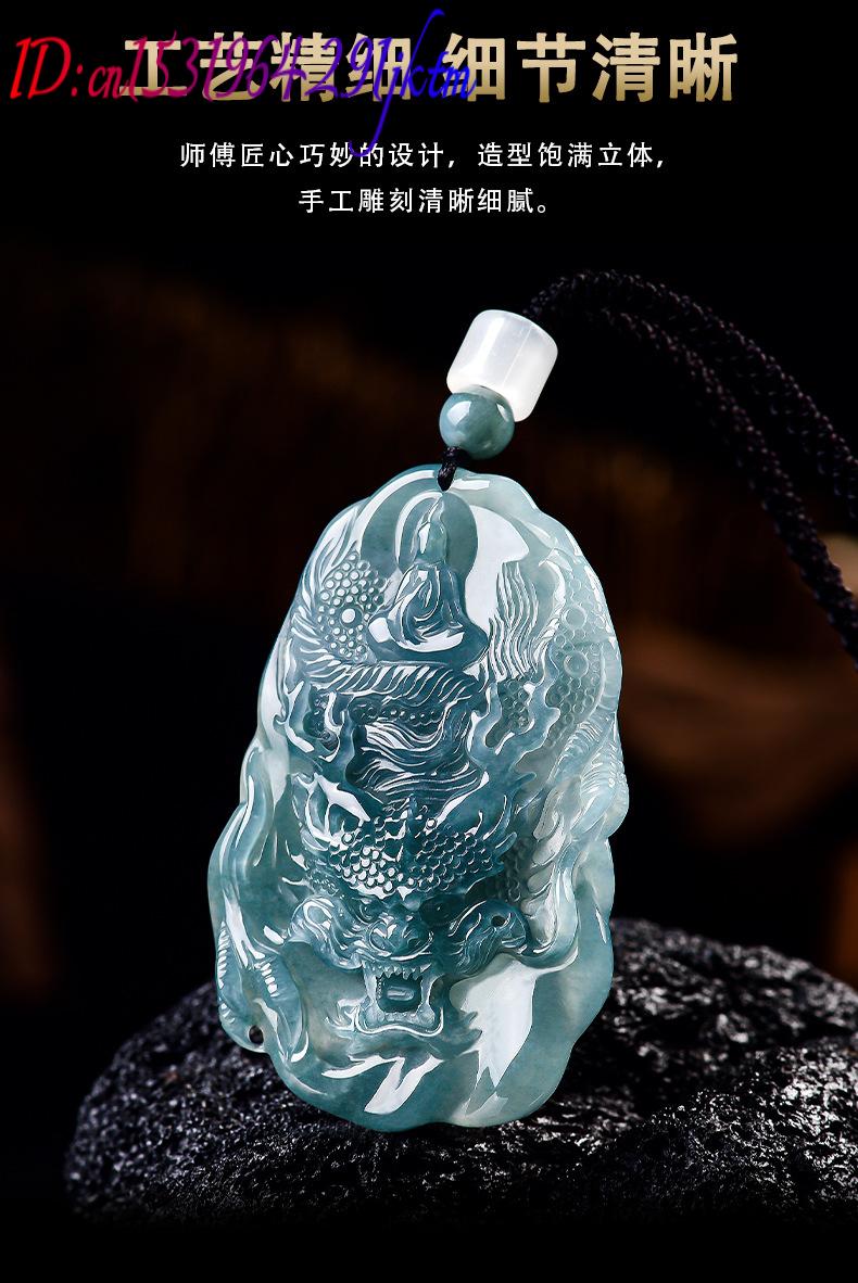 Natural Burmese Jadeite Dragon - Women Fashion Necklace ulasan dan harga