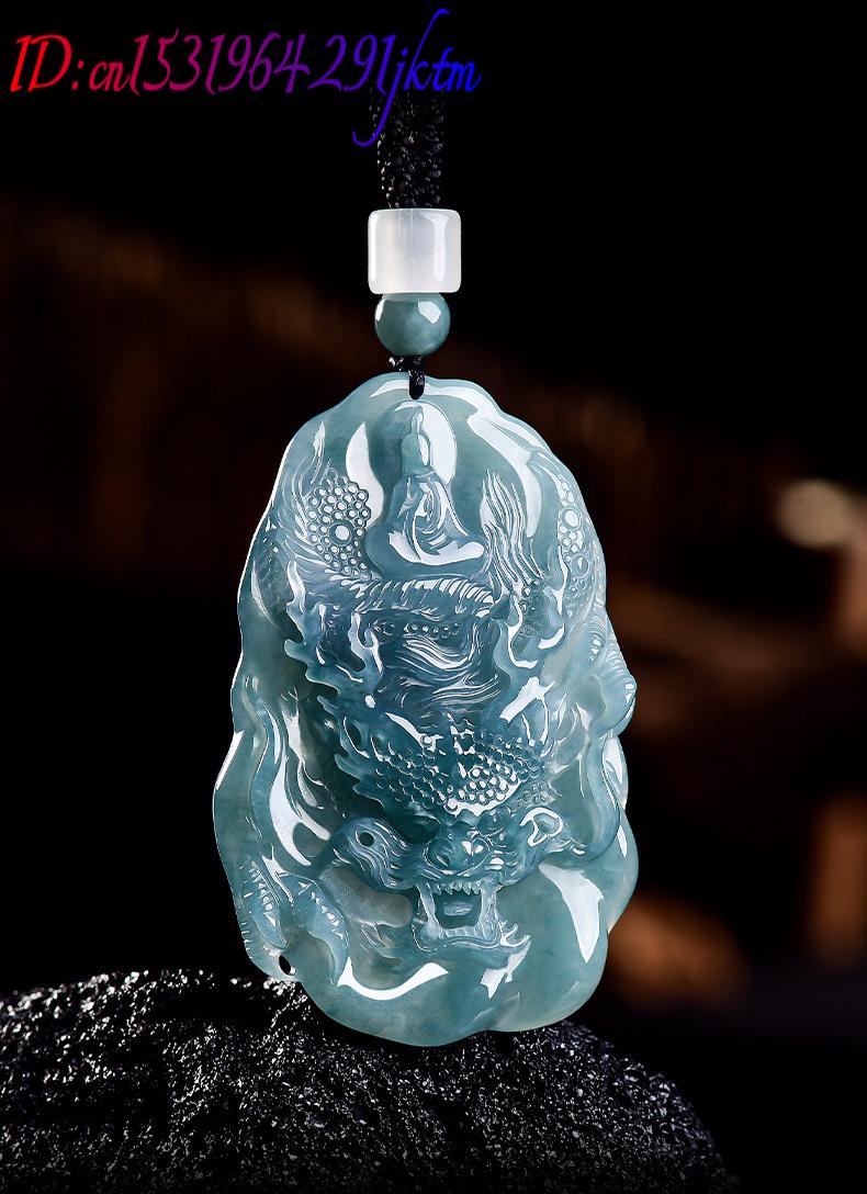 Natural Burmese Jadeite Dragon - Women Fashion Necklace ulasan dan harga