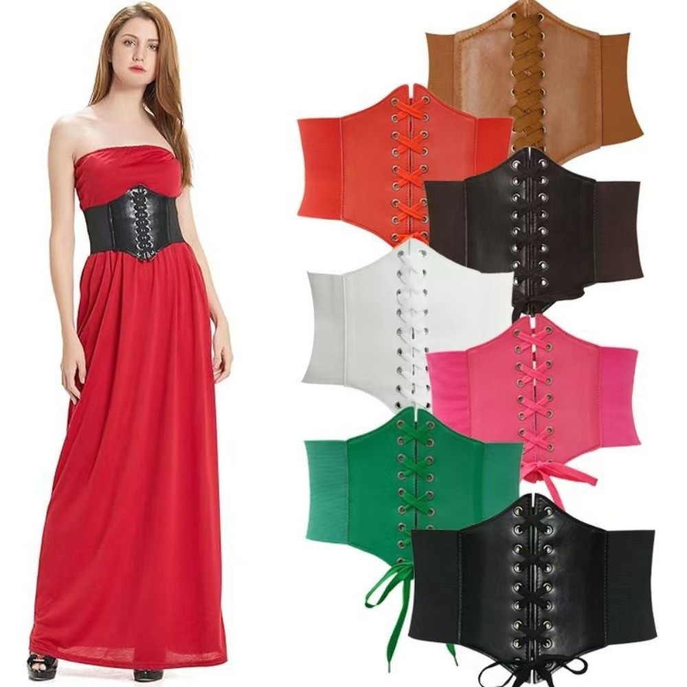 Wide Corset Waist Belt Elastic - Women'S Fashion From The 60S ulasan dan harga