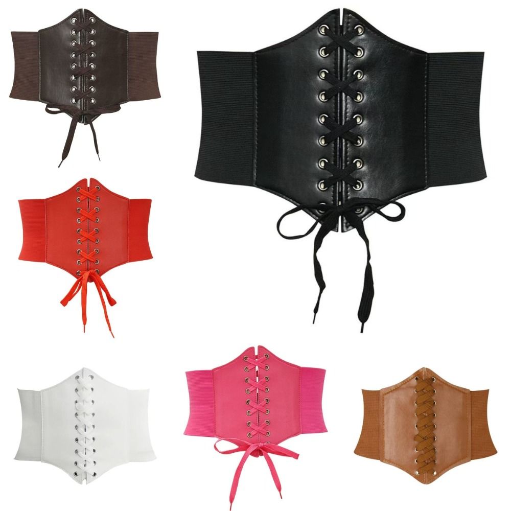 Wide Corset Waist Belt Elastic - Women'S Fashion From The 60S ulasan dan harga