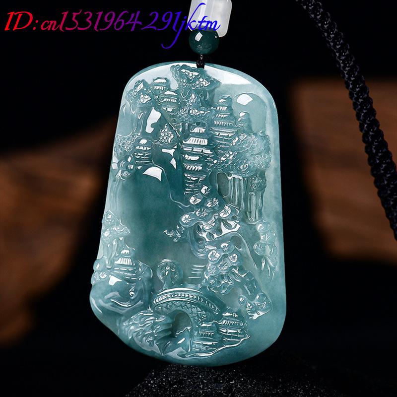 Natural Burmese Jadeite Scener - Women Fashion Necklace ulasan dan harga
