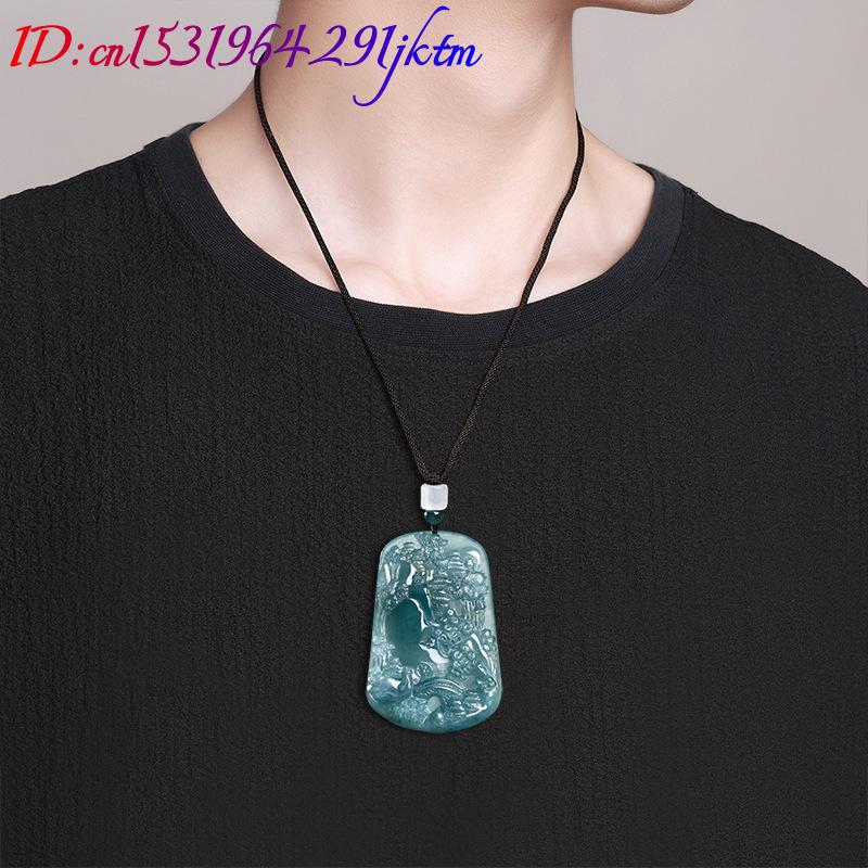 Natural Burmese Jadeite Scener - Women Fashion Necklace ulasan dan harga