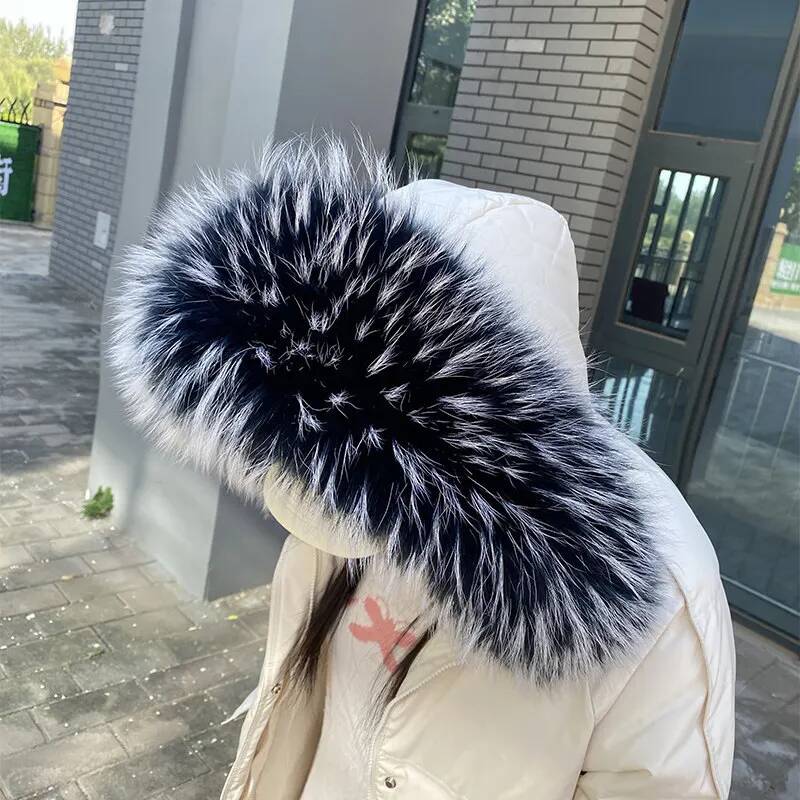 Raccoon Fur Collars For Jacket - Women'S Fashion Hoodie ulasan dan harga