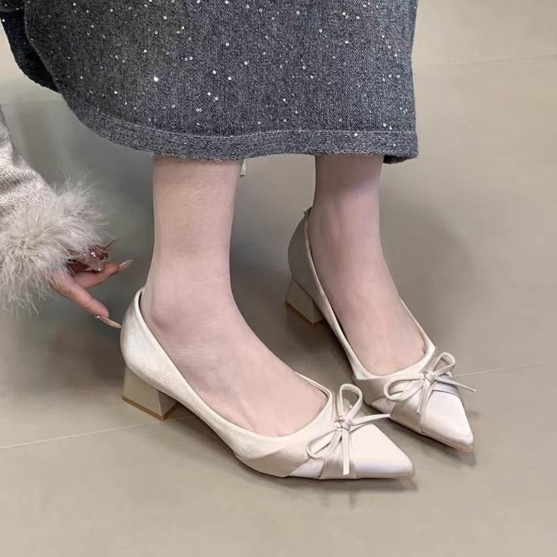 Retro Mid-length Single Shoes  - Women'S Fashion Shoes ulasan dan harga