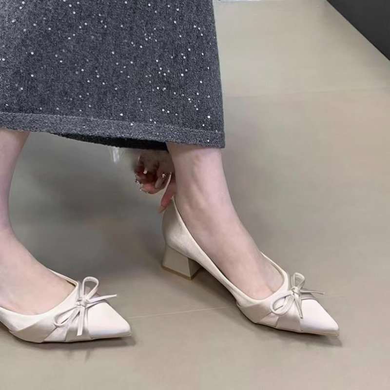 Retro Mid-length Single Shoes  - Women'S Fashion Shoes ulasan dan harga