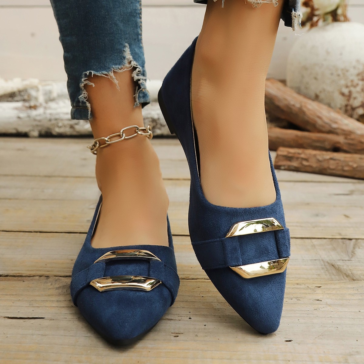 Spring and Autumn Elegant Poin - Women Fashion Heels ulasan dan harga
