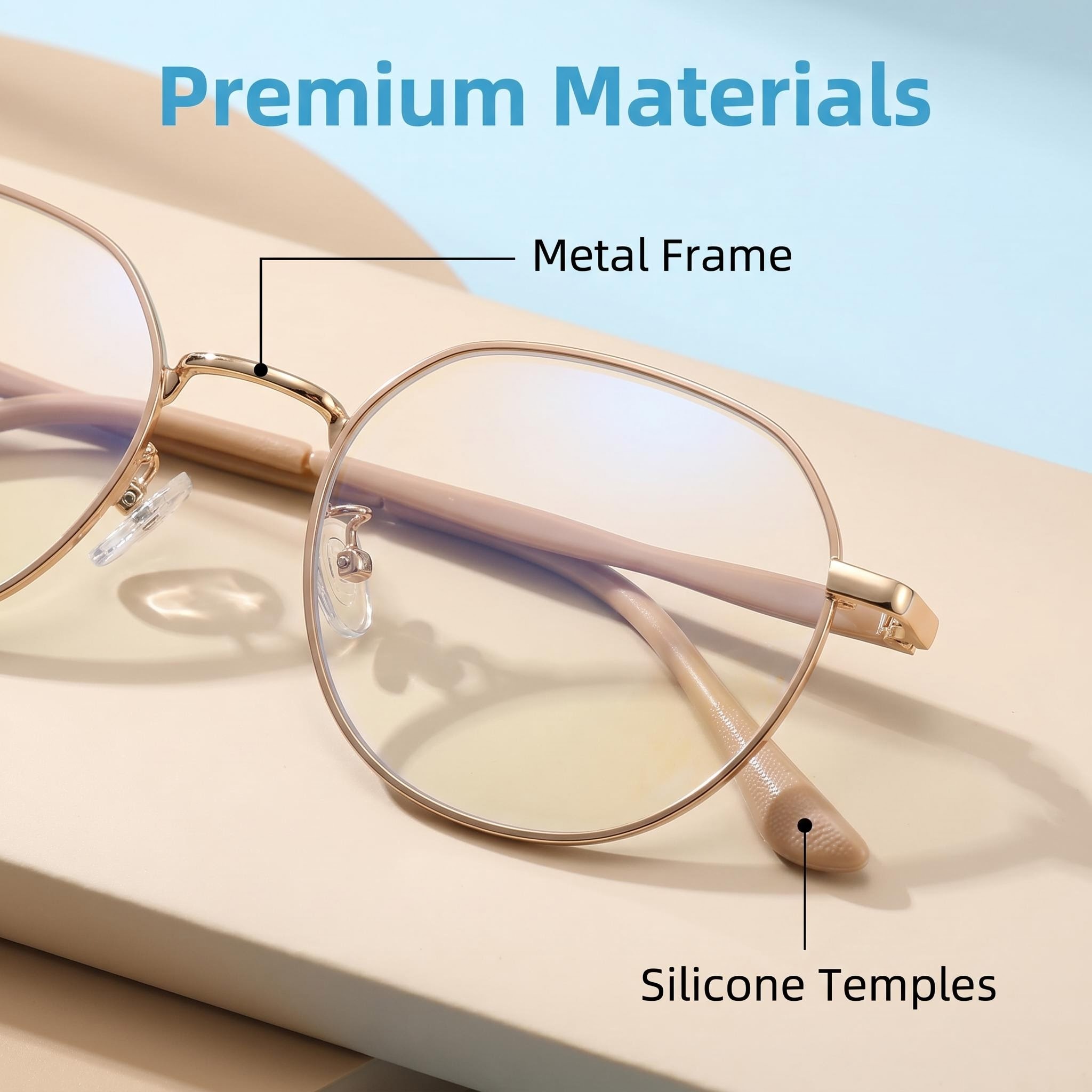 Women Metal Hexagonal Optical  - Women'S Fashion Eyeglass Frames ulasan dan harga