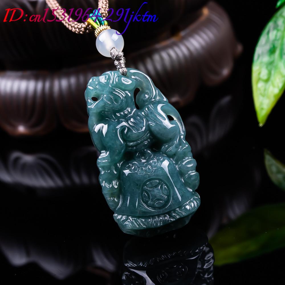 Burmese Jadeite Pixiu Pendant  - Women Fashion Necklace ulasan dan harga