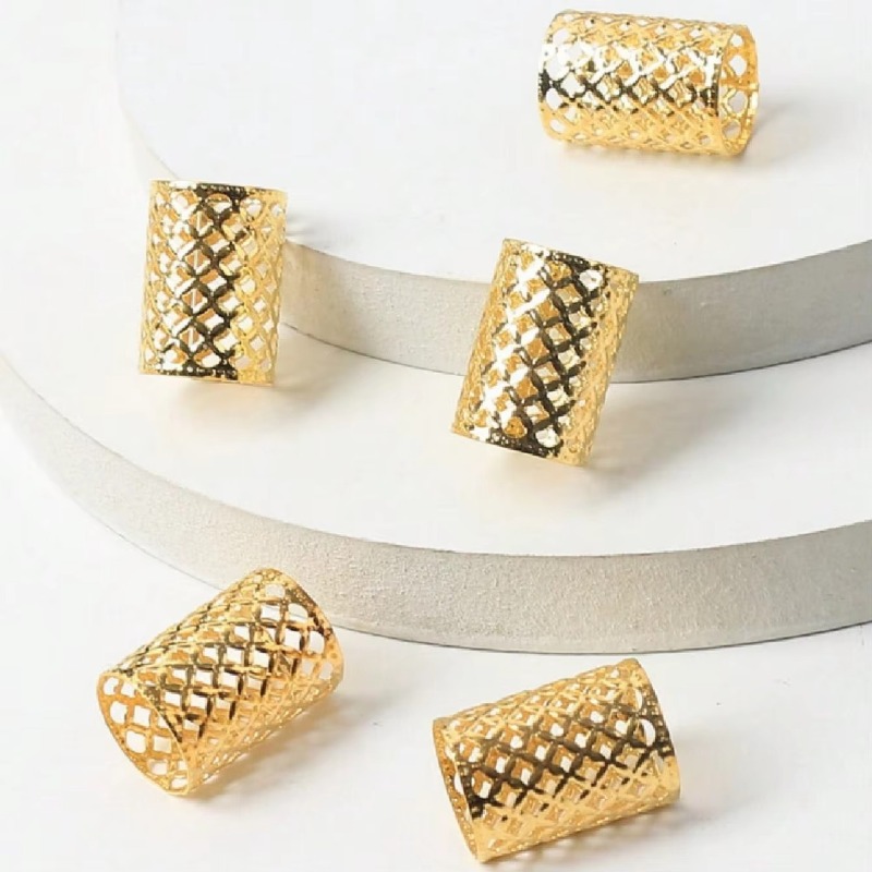 5pcs Hollow Pattern Gold Metal - Women'S Fashion Rings Gold ulasan dan harga