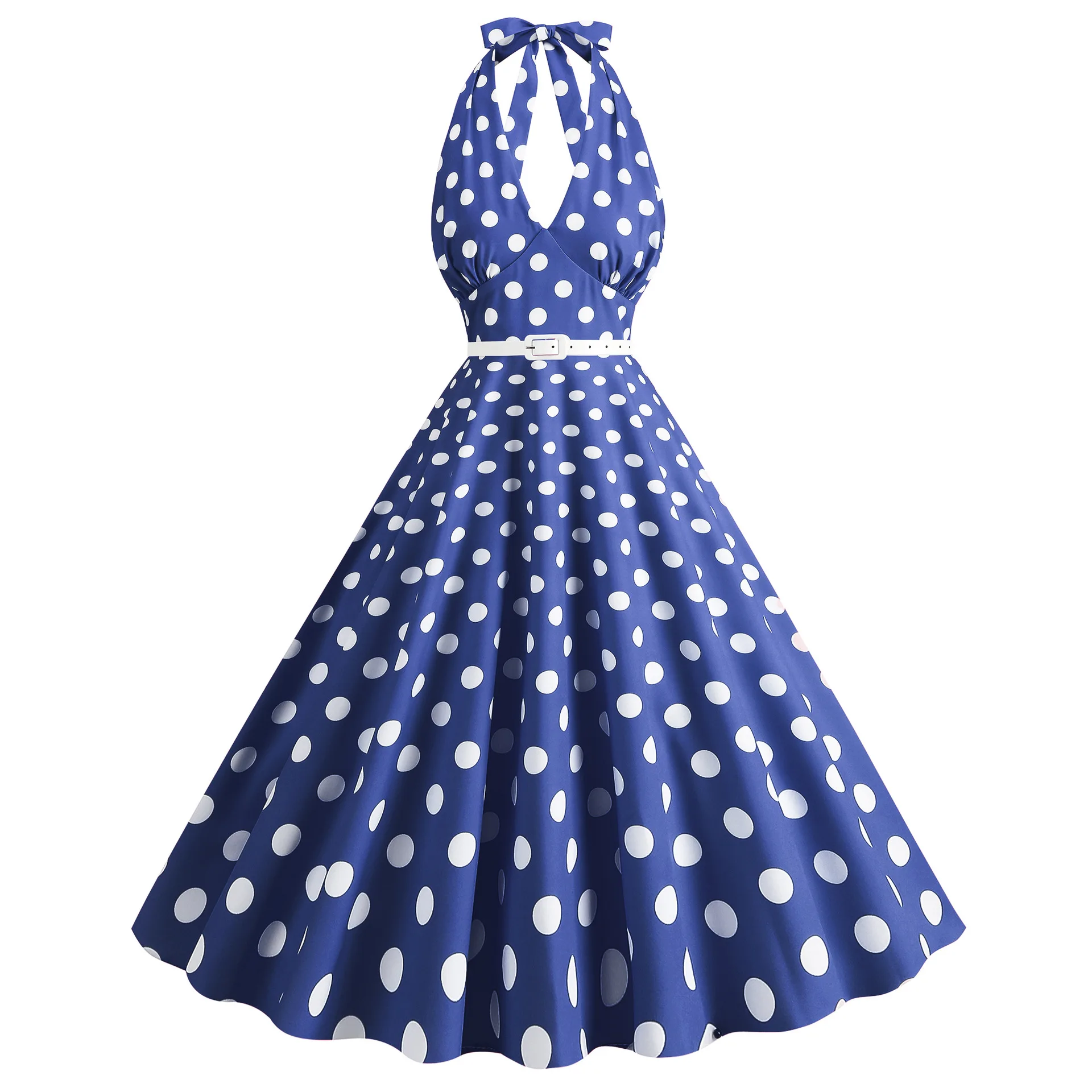 Sexy Halter Deep V-Neck 1950s  - Women'S Fashion In The 1950S ulasan dan harga