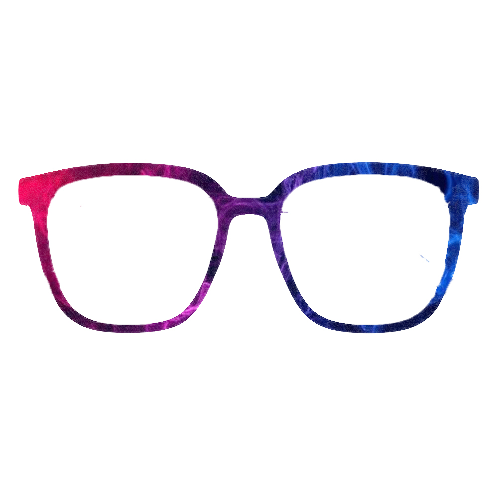 Neon Smoke Flame Pattern Squar - Women'S Fashion Eyeglass Frames ulasan dan harga