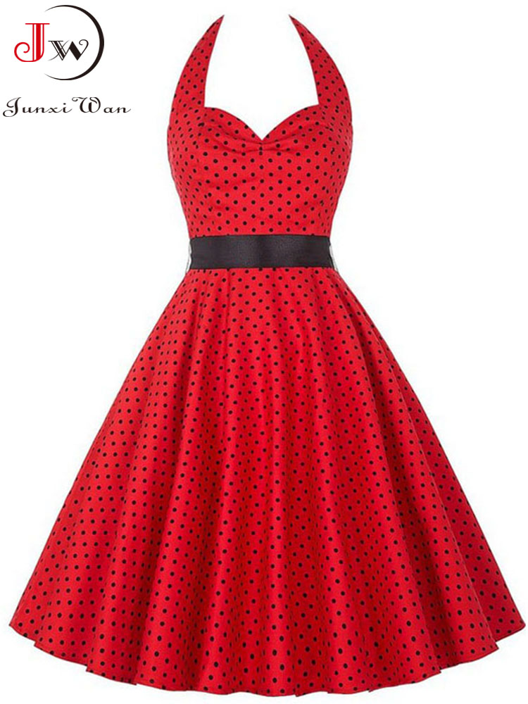 Women Summer Polka Dot Vintage - Women'S Fashion From The 60S ulasan dan harga