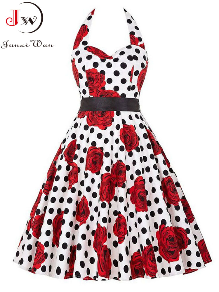Women Summer Polka Dot Vintage - Women'S Fashion From The 60S ulasan dan harga