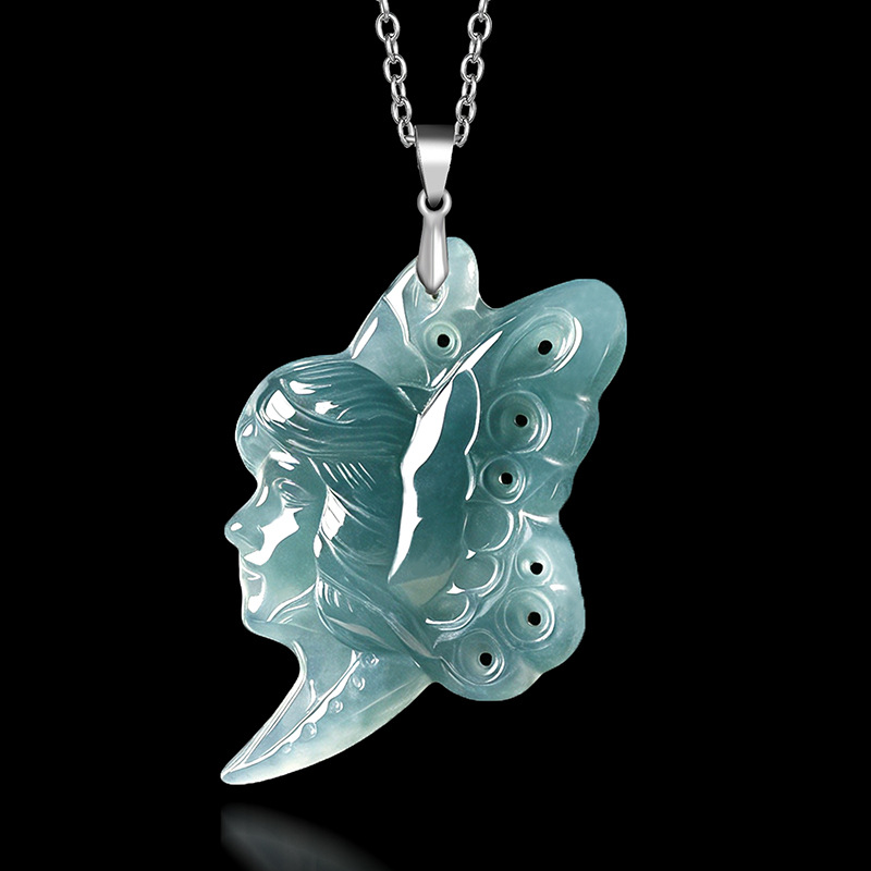 S925 Silver Natural Blue Water - Women Fashion Necklace ulasan dan harga