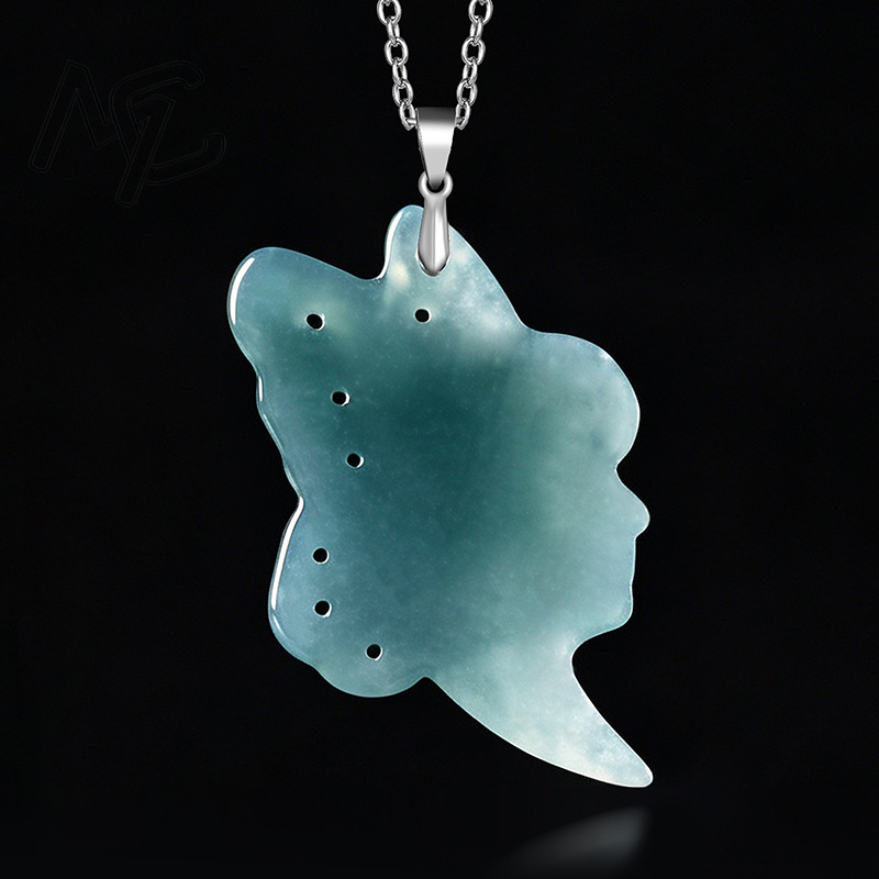 S925 Silver Natural Blue Water - Women Fashion Necklace ulasan dan harga