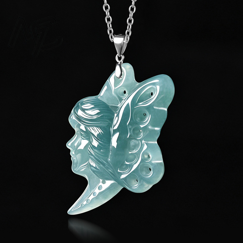 S925 Silver Natural Blue Water - Women Fashion Necklace ulasan dan harga