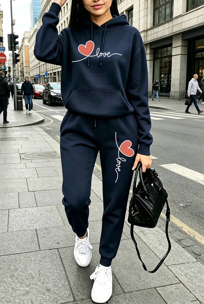 Womens Tracksuit Print Casual  - Women'S Fashion Hoodie ulasan dan harga