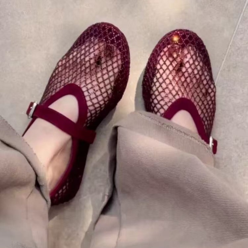 Hollow Rhinestone Baotou Sanda - Women'S Fashion Shoes ulasan dan harga