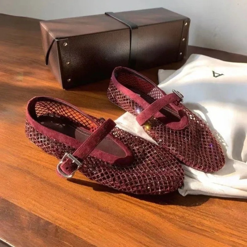 Hollow Rhinestone Baotou Sanda - Women'S Fashion Shoes ulasan dan harga
