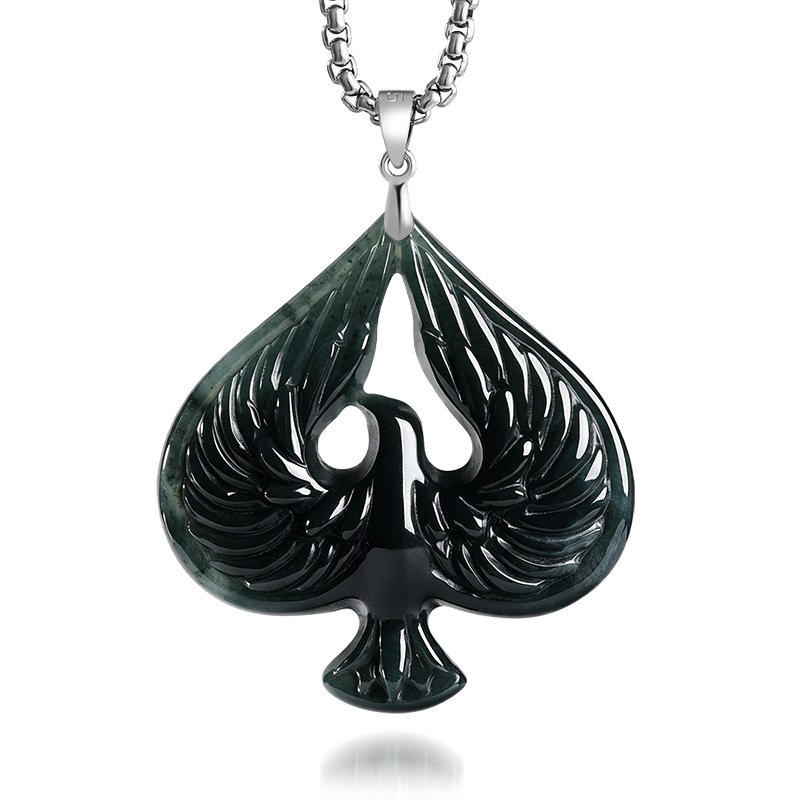 S925 Silver Natural Jade Black - Women Fashion Necklace ulasan dan harga