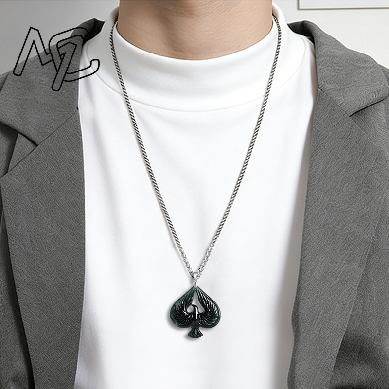 S925 Silver Natural Jade Black - Women Fashion Necklace ulasan dan harga