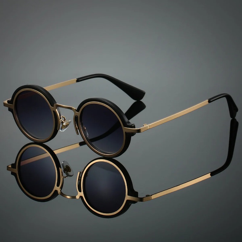 New Retro Metal Round Frame Su - Women'S Fashion Eyeglass Frames ulasan dan harga