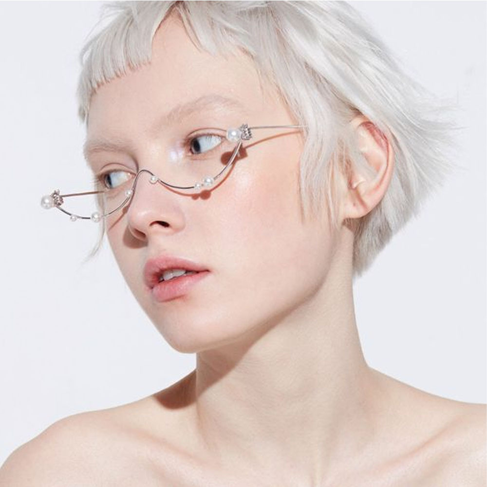 Stonefans Imitation Pearl Glas - Women'S Fashion Eyeglass Frames ulasan dan harga