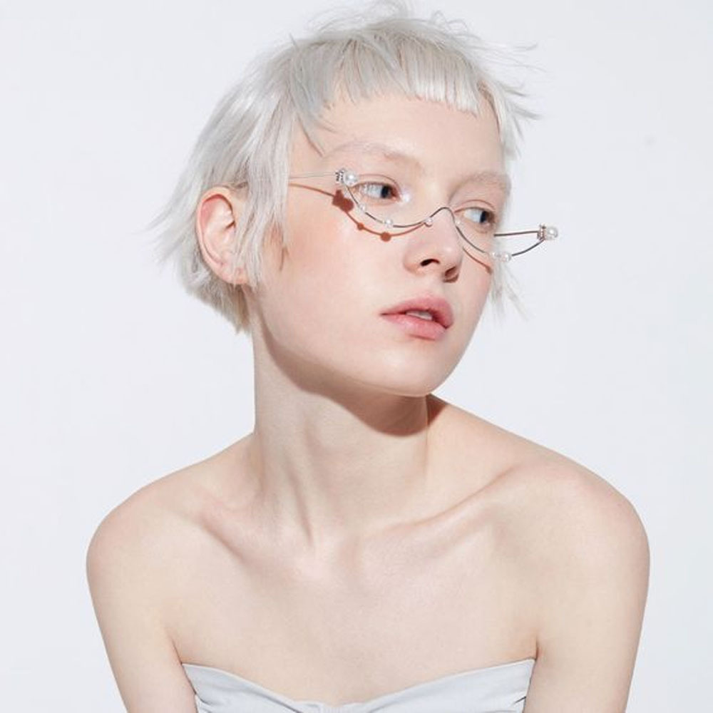 Stonefans Imitation Pearl Glas - Women'S Fashion Eyeglass Frames ulasan dan harga